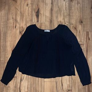Dark blue flowy top